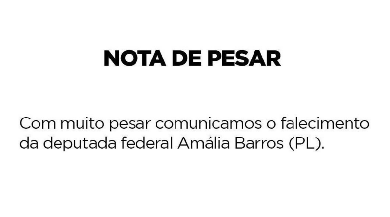Morre deputada federal Amália Barros, aos 39 anos