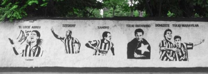 Projeto pede tombamento para preservar o muro dos ídolos do Botafogo