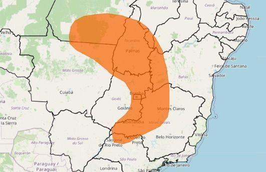 Inmet alerta para chuvas intensas em quase todas regiões do Brasil