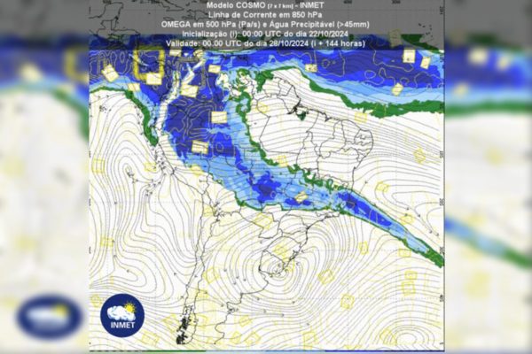 DF será atingido por extensa faixa de nuvens de chuva. Entenda