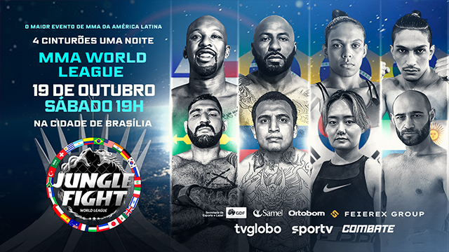 Edição de estreia do Jungle Fight World League terá quatro cinturões em disputa